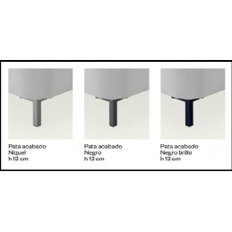 JUEGO DE PATAS N103 NEGRO MATE H-13 (4UDES) JUEGO DE PATAS