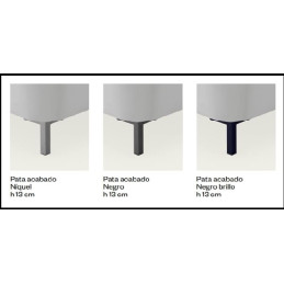 JUEGO DE PATAS N103 NEGRO MATE H-13 (4UDES) JUEGO DE PATAS