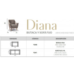 DIANA 9240 FIJO BUTACA