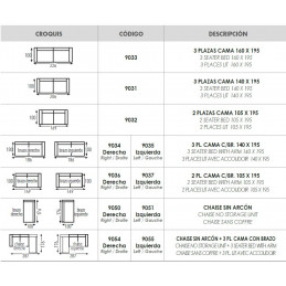 NEREA 9031 3 PLAZAS CAMA 140 X 195 SOFA-CAMA