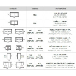NEREA 9031 3 PLAZAS CAMA 140 X 195 SOFA-CAMA