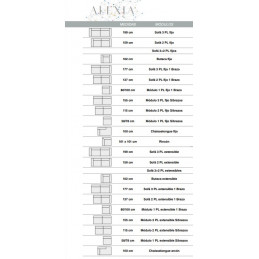 ALEXIA 3PL.EXTENSIBLE 1BR+CHAISSELONGUE ARC
