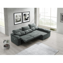 ENZO 3M+DIM 3PLZ.MEDI.+DIVAN 262 TAP.S-OF MAZO 88 GRIS OSCURO SOFA RELAX