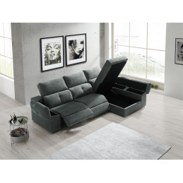 ENZO 3M+DIM 3PLZ.MEDI.+DIVAN 262 TAP.S-OF MAZO 88 GRIS OSCURO SOFA RELAX