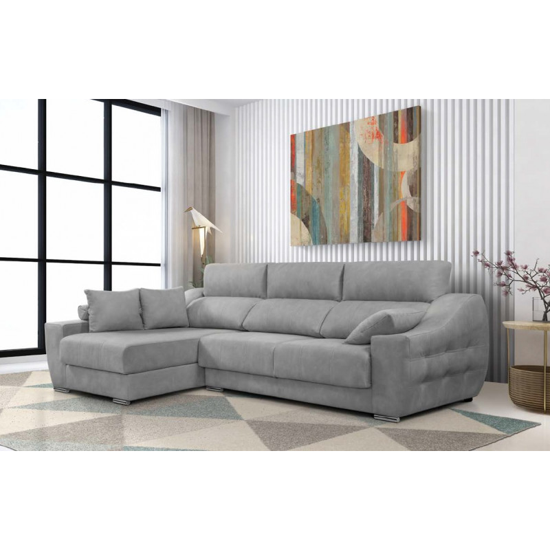 LONDON 2PL+1BR+CHAISLONGUE 230X95 S/B2 T/IDRIS MARENGO SOFA DESLIZANTE ALIAGA