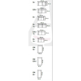 SOFA+CH DUBLIN 3PL+1BR 185X95+105X165 S/A1 T/CAR.AVELLANA SOFA ALIAGA - SALCE