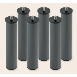 PACK 6 PATAS N8 METAL NEGRA M8 H-26 JUEGO DE PATAS